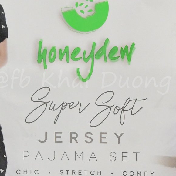 Honeydew Intimates women super soft jersey Pajama set BLACK - Picture 4 of 4